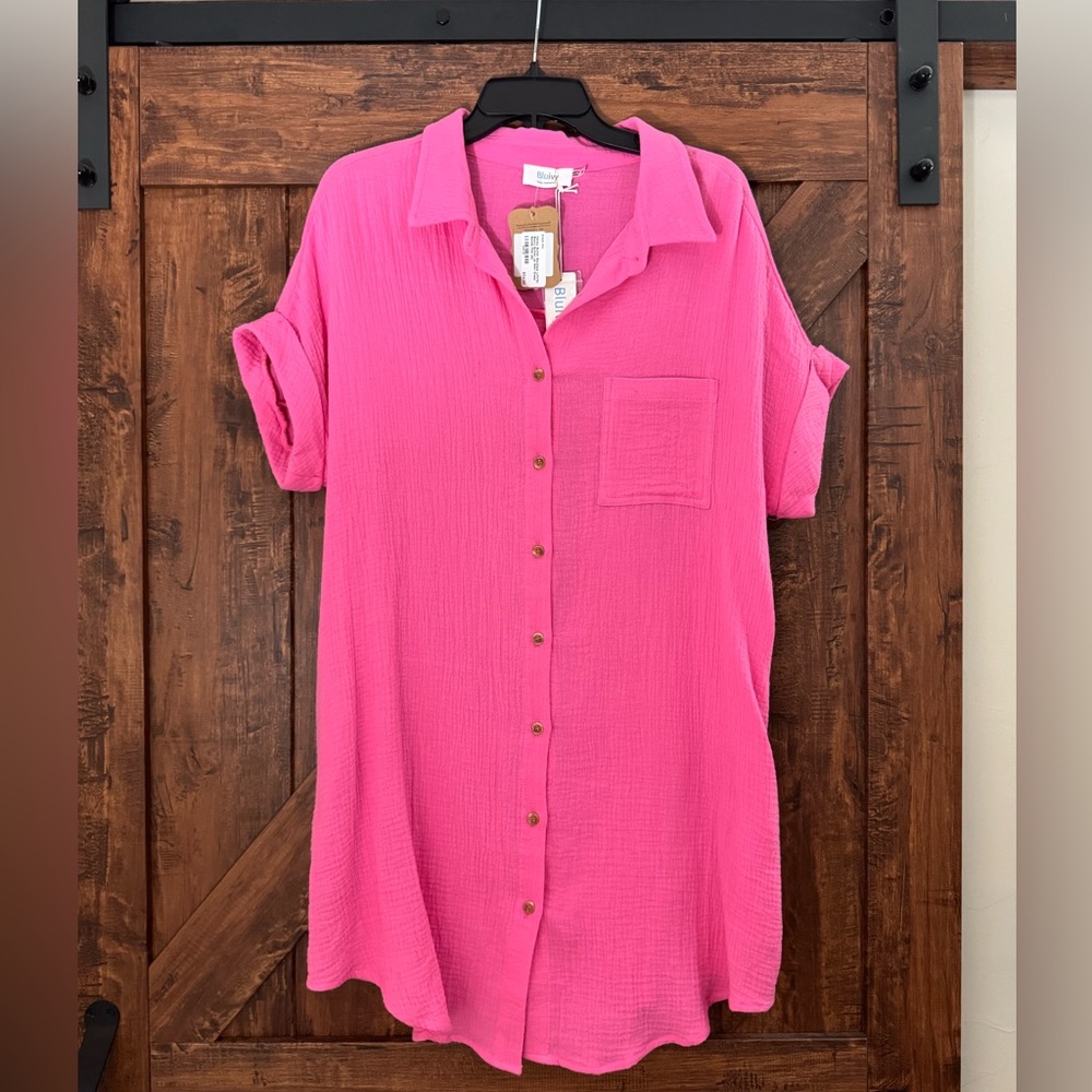 Bluivy Button Up Shirt Dress